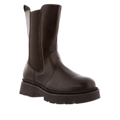 Bota Chelsea Marrom Mooncity Plataforma Tratorada El stico