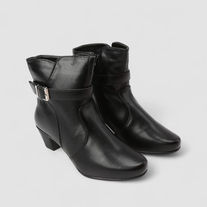 Ankle Boot Feminina Mooncity Fivela Preto