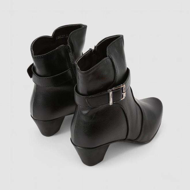 Ankle Boot Feminina Mooncity Fivela Preto