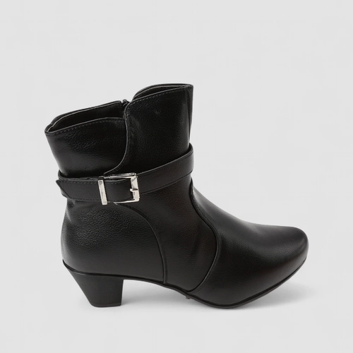 Ankle Boot Feminina Mooncity Fivela Preto