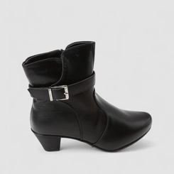 Ankle Boot Feminina Mooncity Fivela Preto