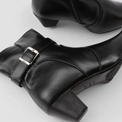 Ankle Boot Feminina Mooncity Fivela Preto