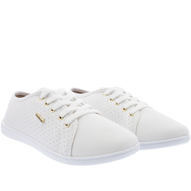 TENIS FEMININO BRANCO CASUAL ELÁSTICO SEM CADARÇO - Feminissi