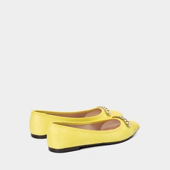 Sapatilha Feminina Moleca Detalhe Metalizado Amarelo