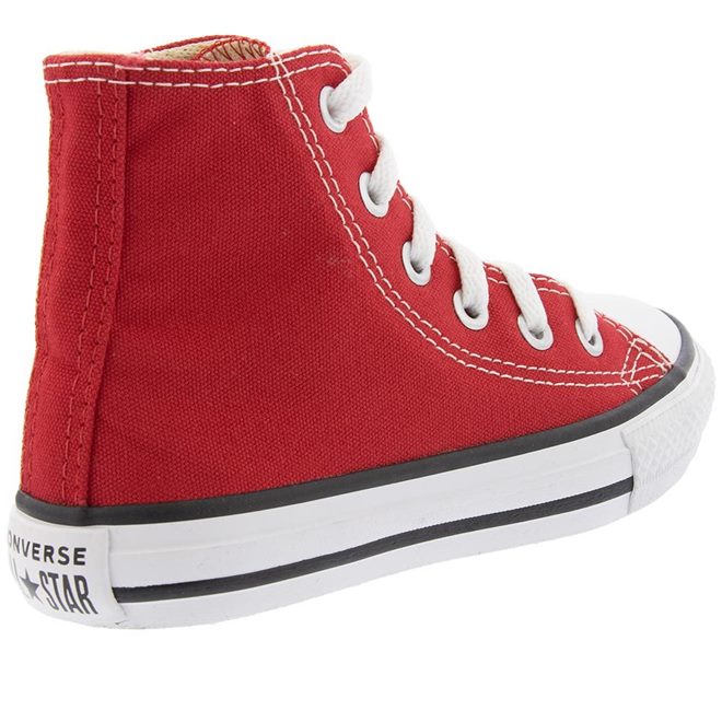 Tênis Infantil Converse All Star Chuck Taylor HI - Vermelho+Preto