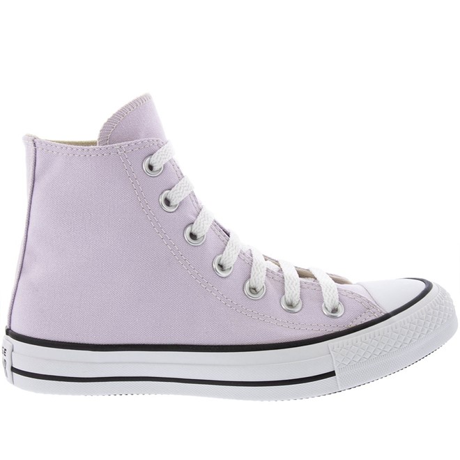 Tênis Converse Chuck Taylor All Star Cano Alto Feminino Branco / Lilás