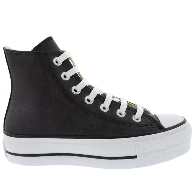 Tênis all star chuck taylor lift Plataforma Preto Lona em Promoção