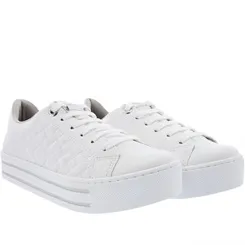 Tênis Via Marte Flatform Feminino Matelassê Branco