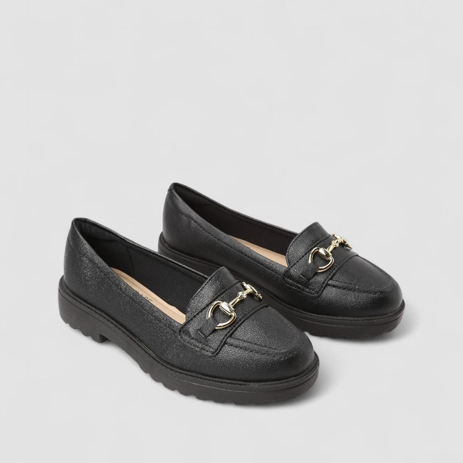 Mocassim Modare Ultraconforto Plataforma Fivela Preto