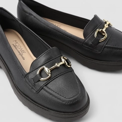 Mocassim Modare Ultraconforto Plataforma Fivela Preto