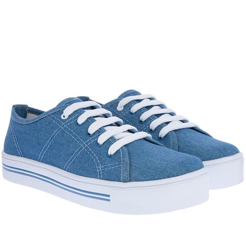 Tenis jeans hot sale flatform feminino