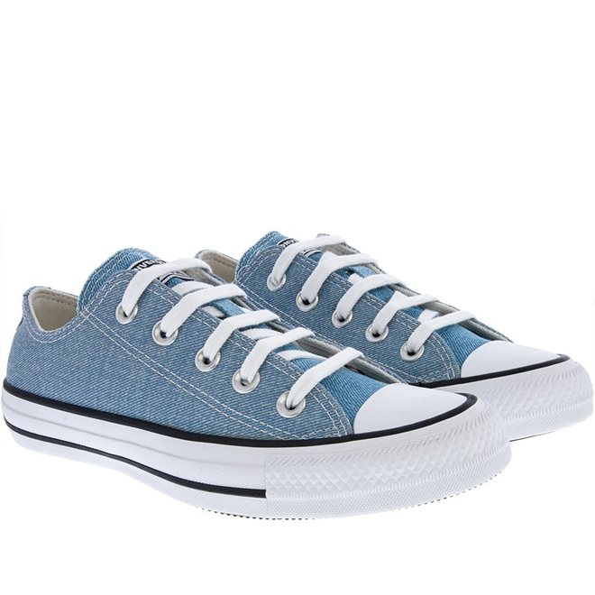 Tênis converse all star chuck taylor jeans store cano alto azul