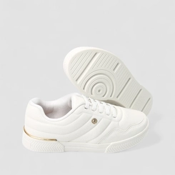 Tênis Kolosh Sport Style Impulse Casual Feminino Metalizado Branco