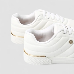 Tênis Kolosh Sport Style Impulse Casual Feminino Metalizado Branco