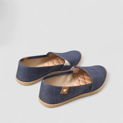 Sapatilha Moleca Pespontos Jeans Azul