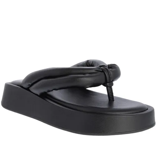 Tamanco Gabriela Flatform Tira Acolchoada Preto