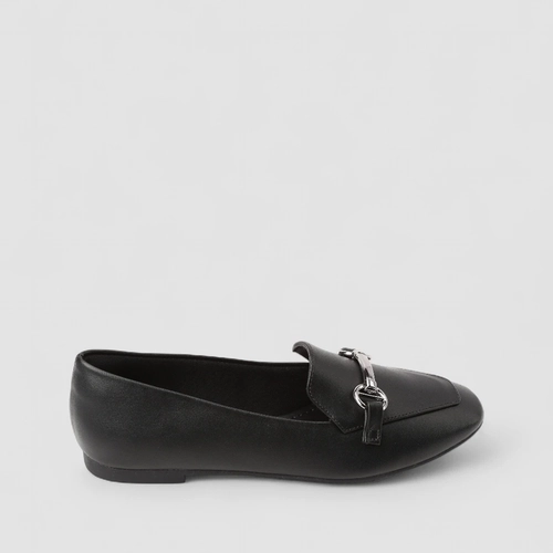 Mocassim Feminino Gabriela Enfeite Metálico Preto