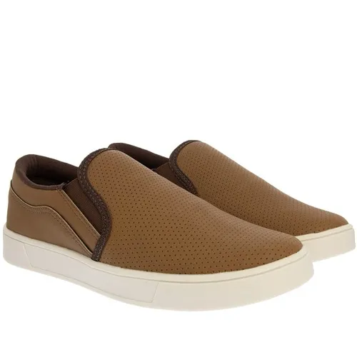 Slip On Woche Detalhe Perfuros Caramelo