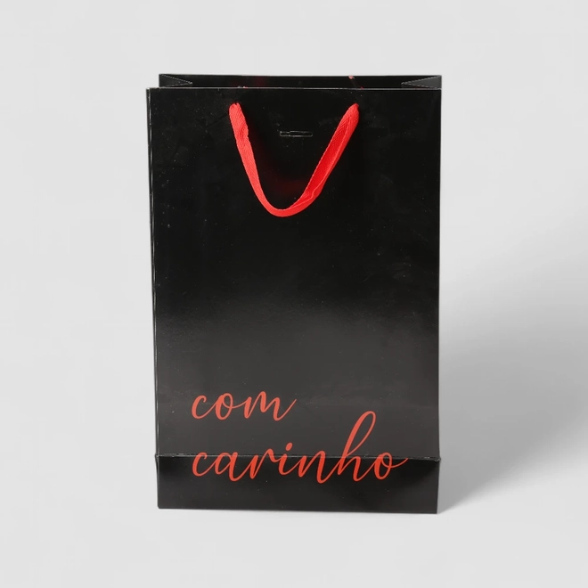 Sacola STZ Pequena Com Carinho Preto