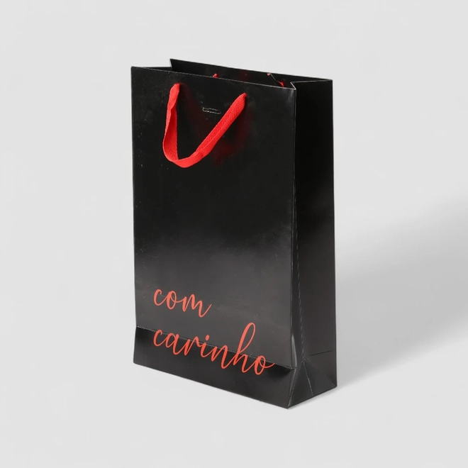Sacola STZ Pequena Com Carinho Preto