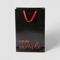 Sacola STZ Pequena Com Carinho Preto