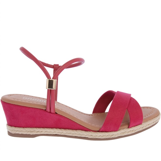 Sandália anabela griffe espadrille tira best sale cruzada feminina