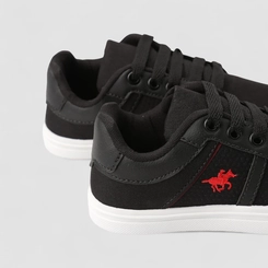 Sapatênis Infantil Polo Energy Kids Perfuros Tecido Preto