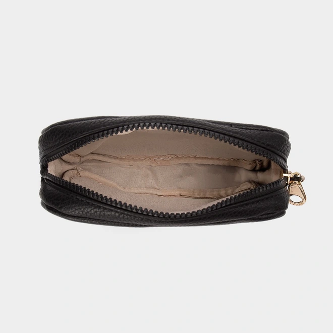 Bolsa Transversal Pequena Penélope Texturizada Preto