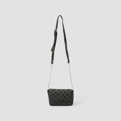 Bolsa Tiracolo Infantil Gabrielinha Corrente Matelassê Preto