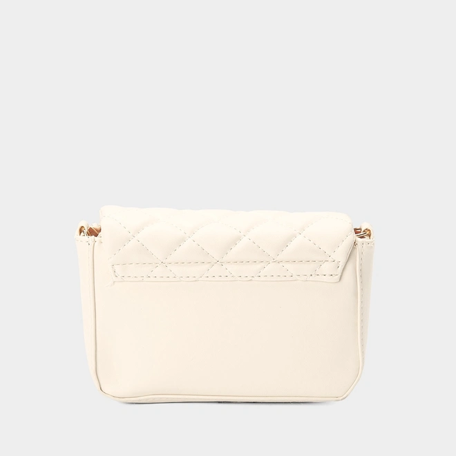 Bolsa Tiracolo Infantil Gabrielinha Corrente Matelassê Off White