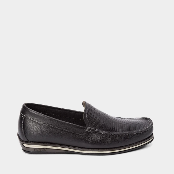 Mocassim Democrata Ted Easy Couro Preto