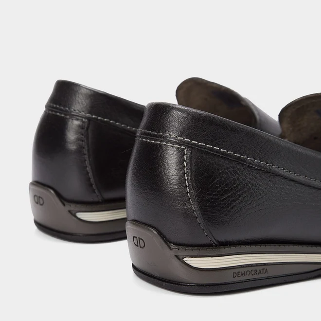 Mocassim Democrata Ted Easy Couro Preto