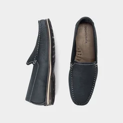 Mocassim Democrata Ted Easy Couro Marinho