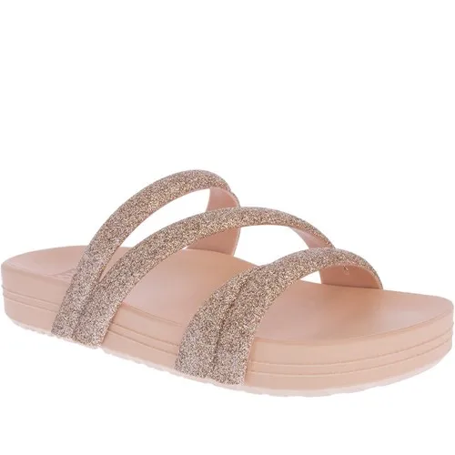 Rasteira Papete Zaxy Glitter Flat Rosa