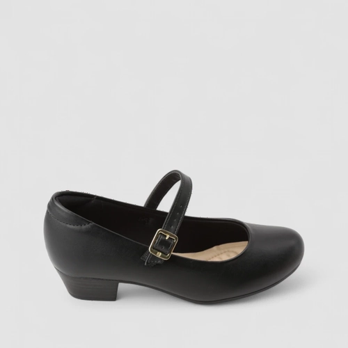 Scarpin Boneca Modare Ultraconforto Salto Bloco Fivela Preto