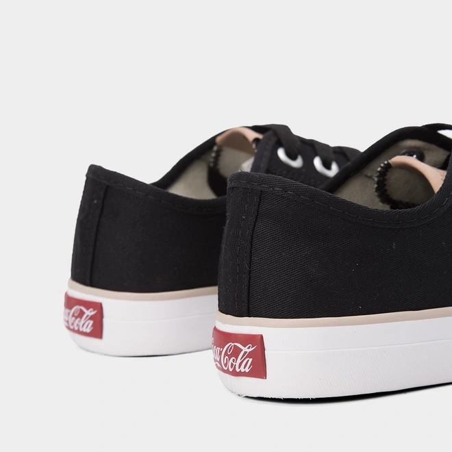Tênis Casual Coca-Cola Surplay Canvas Preto & Branco