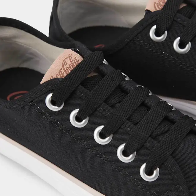 Tênis Casual Coca-Cola Surplay Canvas Preto & Branco