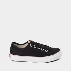 Tênis Casual Coca-Cola Surplay Canvas Preto & Branco