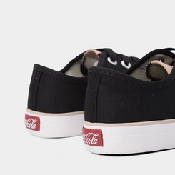 Tênis Casual Coca-Cola Surplay Canvas Preto & Branco