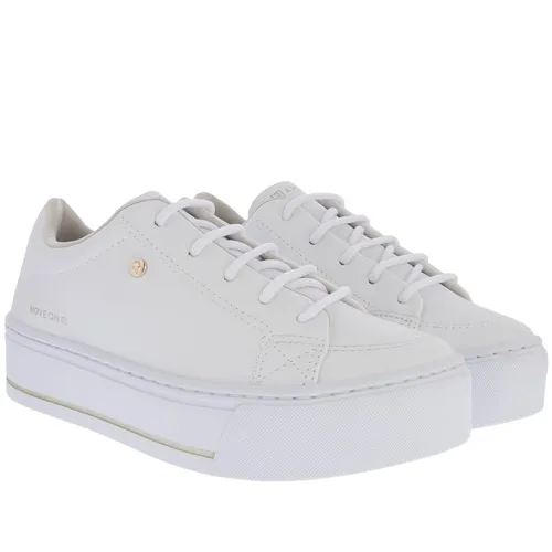 Tênis Ramarim Flatform Feminino Move On Metalizado Branco