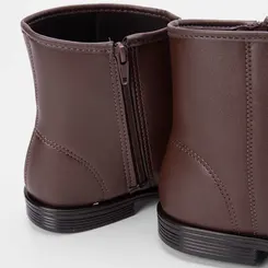 Ankle Boot Beira Rio Salto Bloco Pespontos Marrom