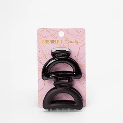 Kit 2 Prendedores de Cabelo Gabriela Beauty Meia-Lua Preto