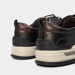 Sapatênis Democrata Denim Mike Couro Preto