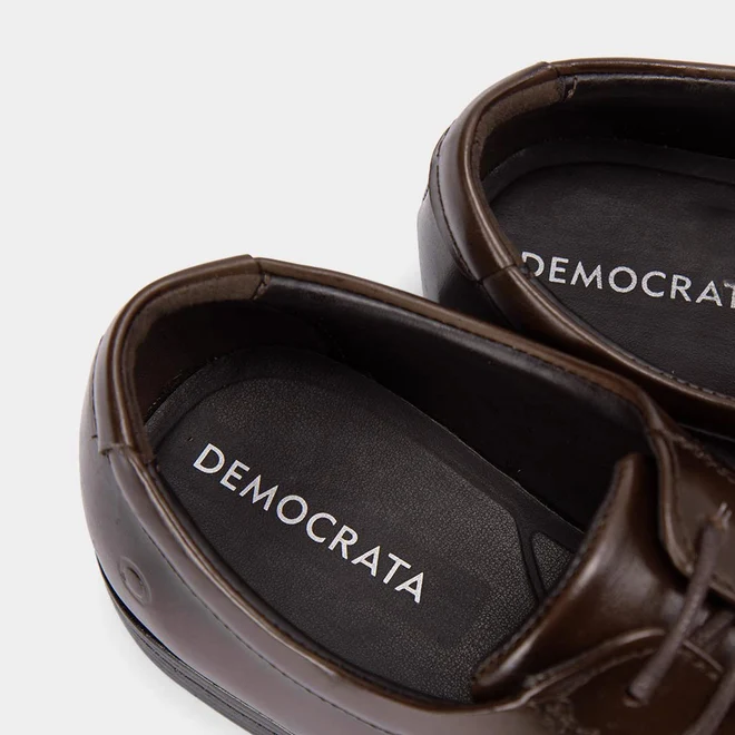 Sapato Social Democrata Metropolitan Vega Couro Marrom