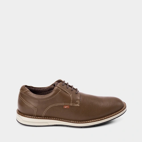 Sapato Casual Ferracini Kingston Oxford Couro Marrom