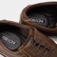 Sapato Casual Ferracini Kingston Oxford Couro Marrom