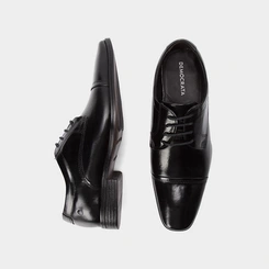 Sapato Social Democrata Metropolitan Vega Perfuros Couro Preto