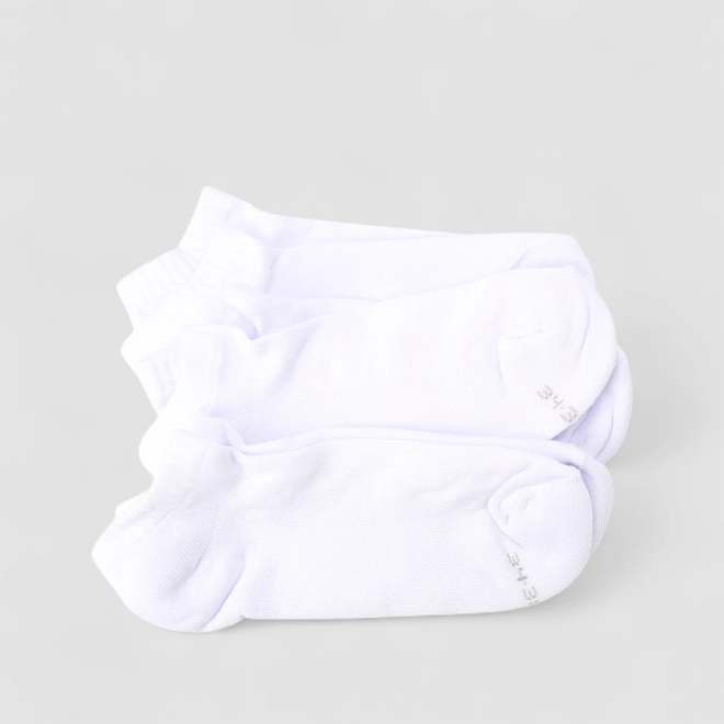 Kit Meia Cano Curto Feminina STZ 3 Pares 34-38 Branca
