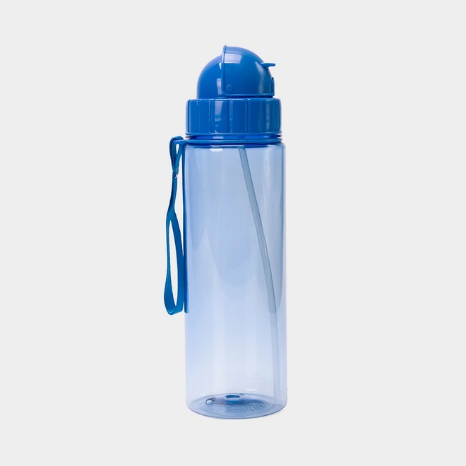 Garrafa Com Canudo Infantil STZ Azul