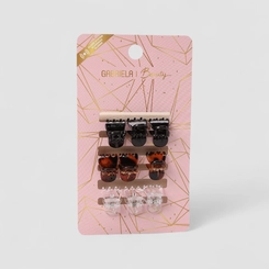 Kit 9 Mini Presilhas De Cabelo Gabriela Beauty Multicolor
